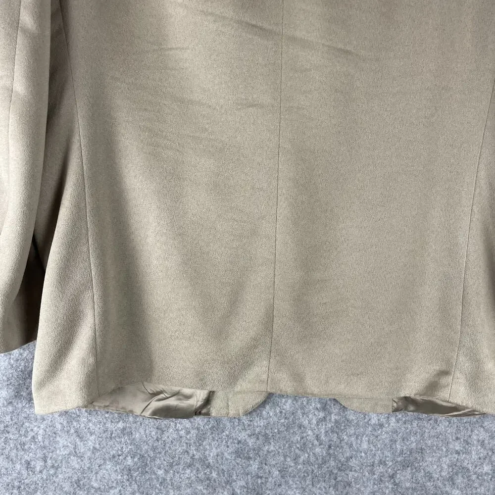 Vintage Ralph Ralph Lauren Faux Suede Blazer‎ Sport Coat Men 44R Beige 2 Button